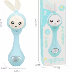 Babyskallra baby rattle blå färg elektrisk