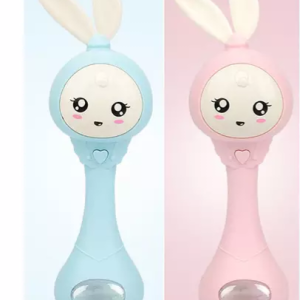Babyskallra baby rattle rosa färg elektrisk