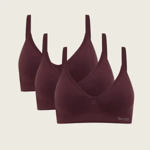 3-Pack T-shirt-BH utan Bygel - Mulberry