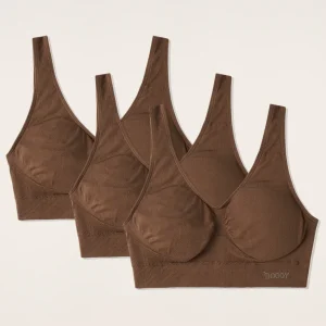 3-Pack Sömlös Bambu-BH med Inlägg