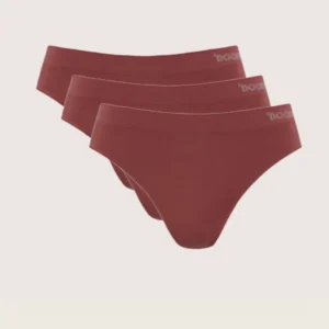 3-Pack Bambu Bikini Trosa - Rosewood