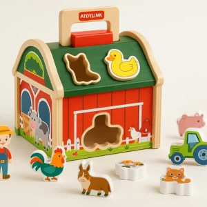 Farm Sort™ – Kul att färglägga och forma - Sorteringsspel med trägård